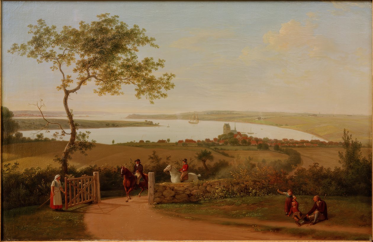 Vista sul Piccolo Belt da una collina vicino a Middelfart da Jens Juel