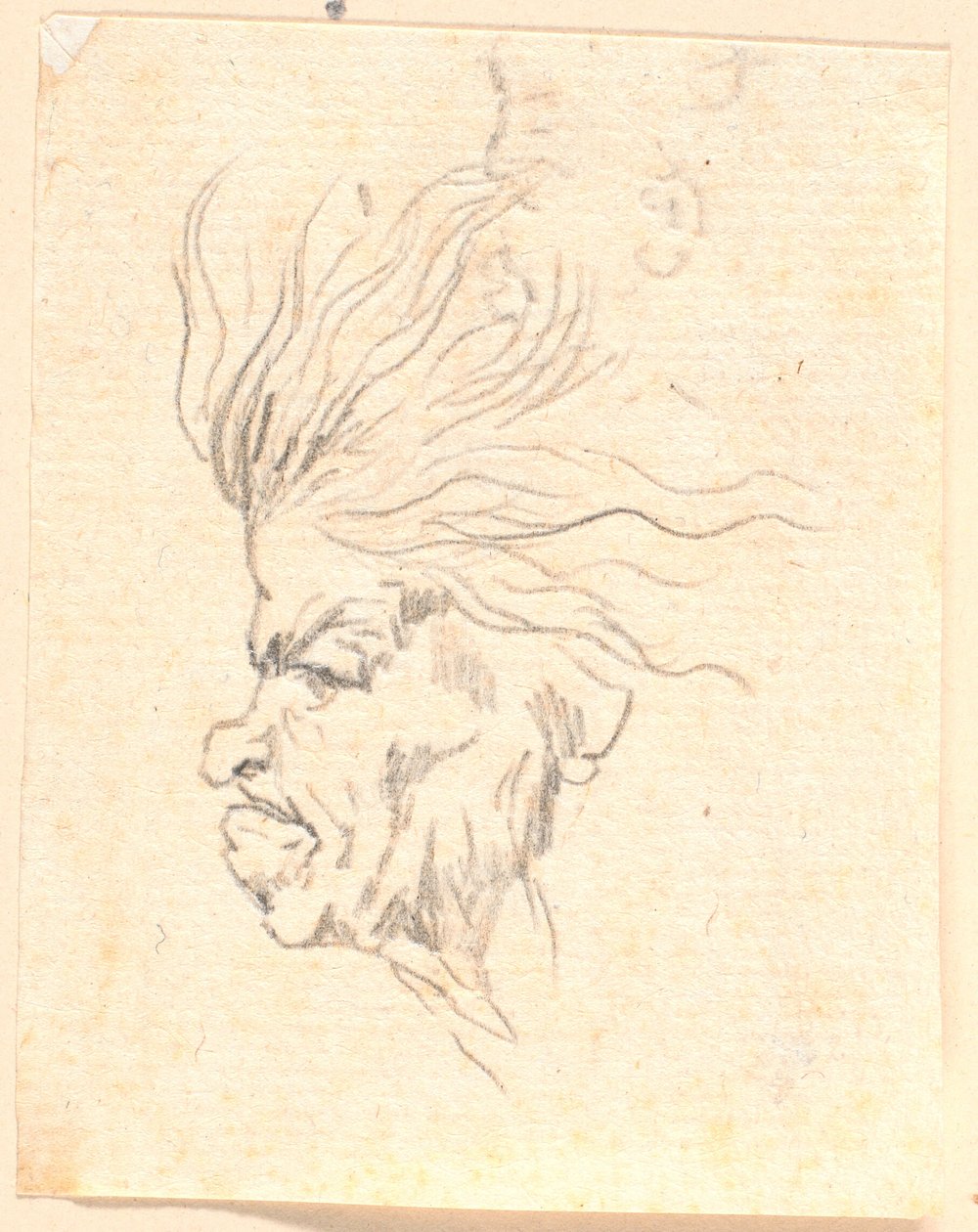 Testa di donna medusea di profilo verso sinistra da Jens Juel
