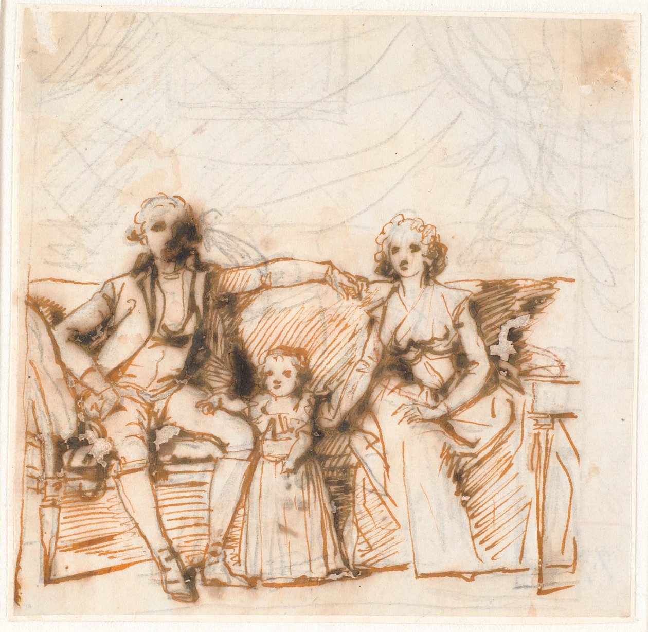 Bozza di composizione per il quadro di famiglia Ankerske da Jens Juel