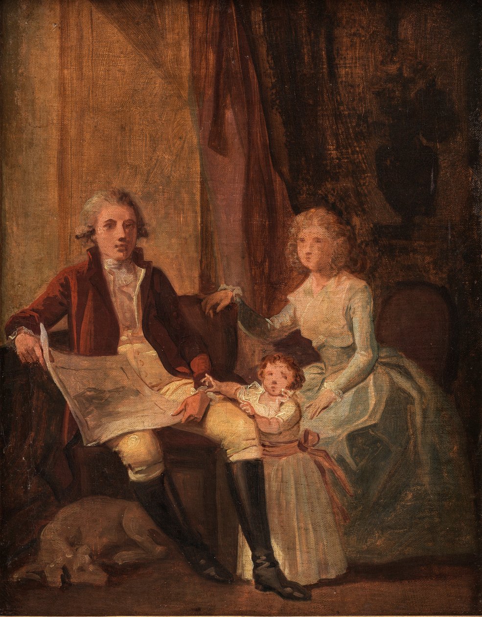 Peder Anker con moglie e figlia da Jens Juel