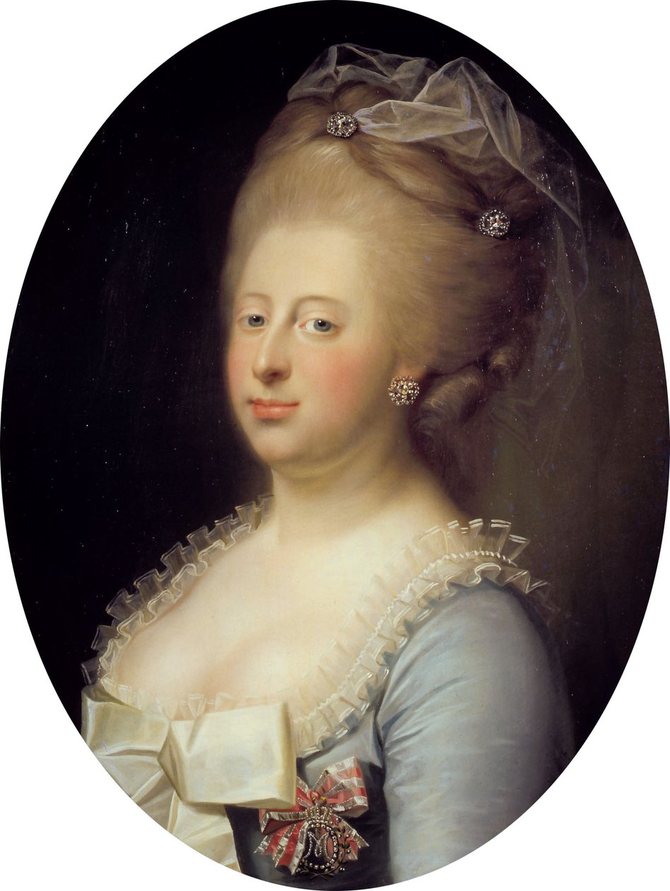 Ritratto della regina Carolina Matilde di Danimarca da Jens Juel
