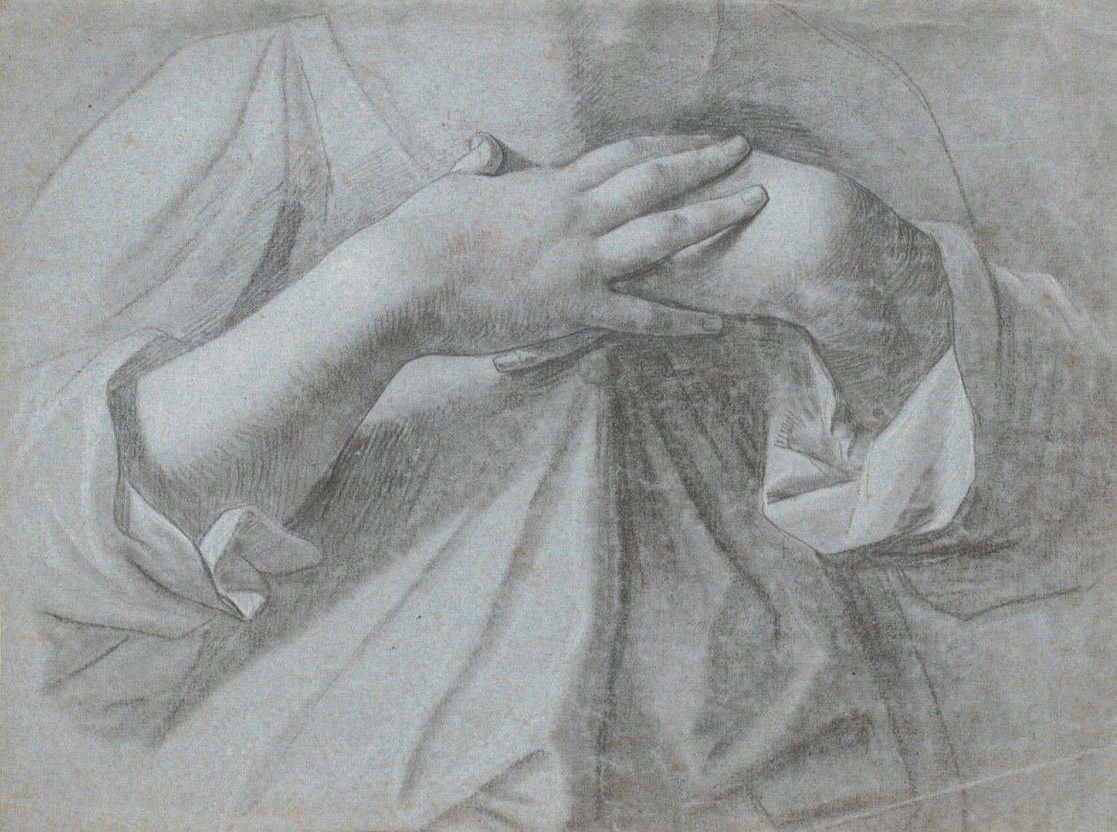 Studio di un paio di mani, incrociate sul petto da Jens Juel