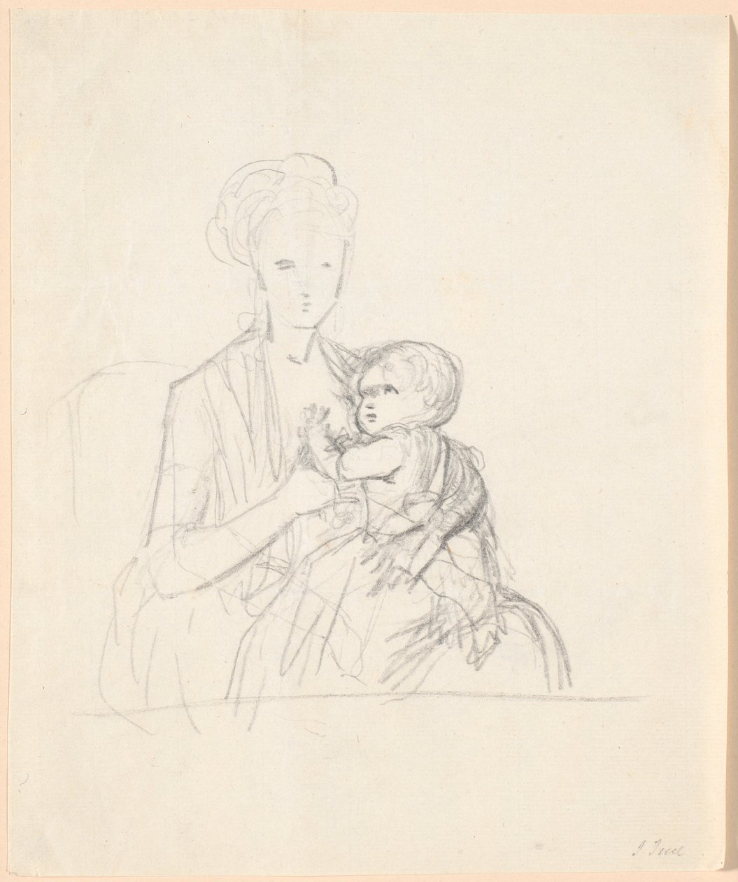 Bozza del ritratto della contessa Sophie Magdalene Raben, nata von Qualen con il suo figlio maggiore, nato nel 1784 da Jens Juel
