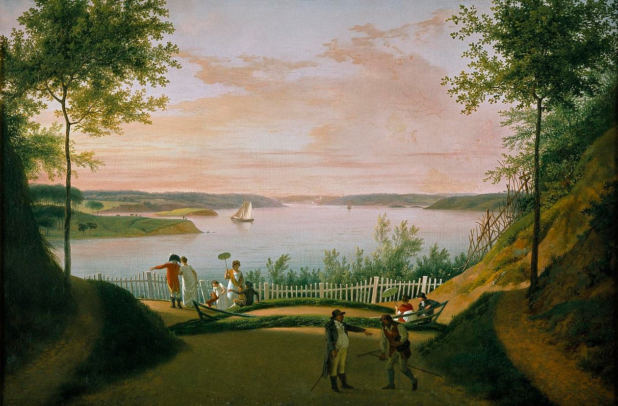 Vista sul Little Belt da Hindsgavl, sull’isola di Fionia da Jens Juel