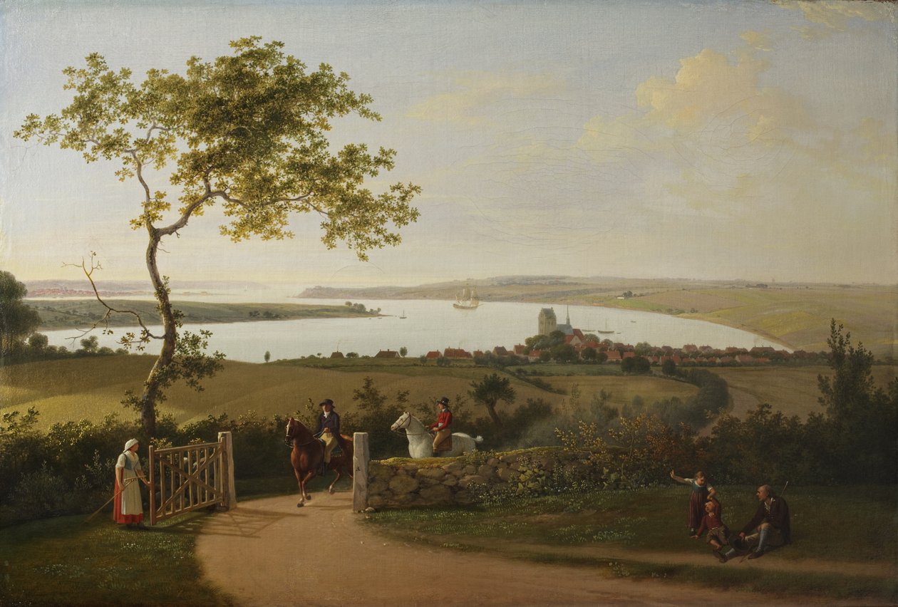 Vista sul Piccolo Belt (Lillebælt) da una collina vicino a Middelfart da Jens Juel
