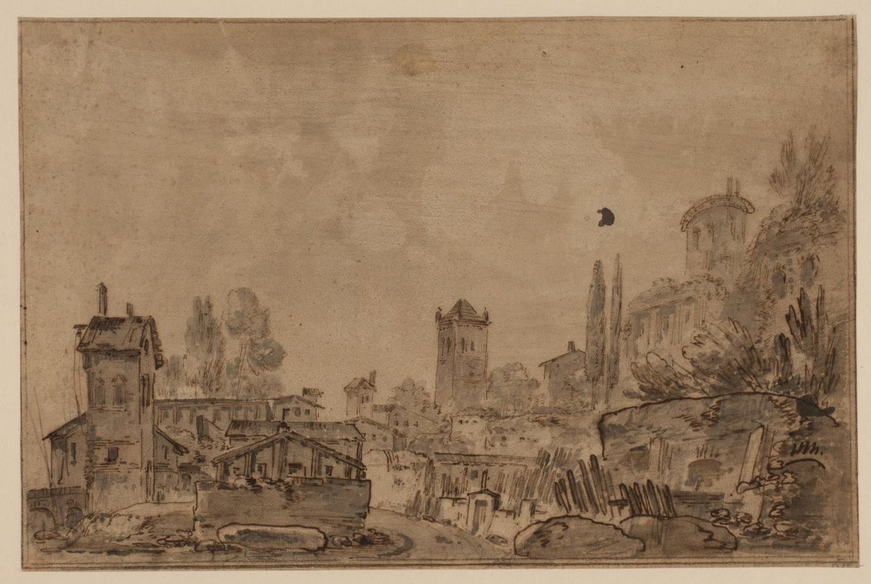 Veduta di una città italiana da Jens Petersen Lund
