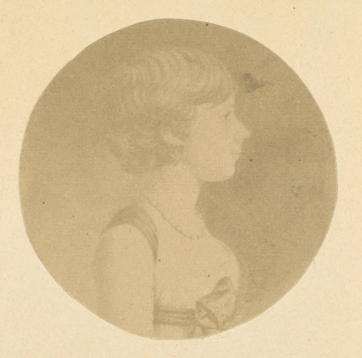 Ritratto a mezzatinta di una ragazza di profilo, dalla collezione di ritratti di St. Memin da Jeremiah Gurney