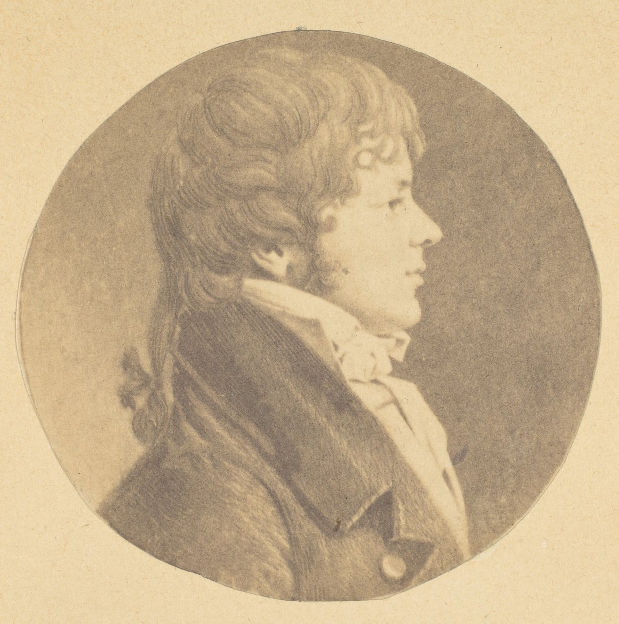 Ritratto a mezzatinta di un giovane uomo di profilo, dalla collezione di ritratti di St. Memin, 1862 da Jeremiah Gurney