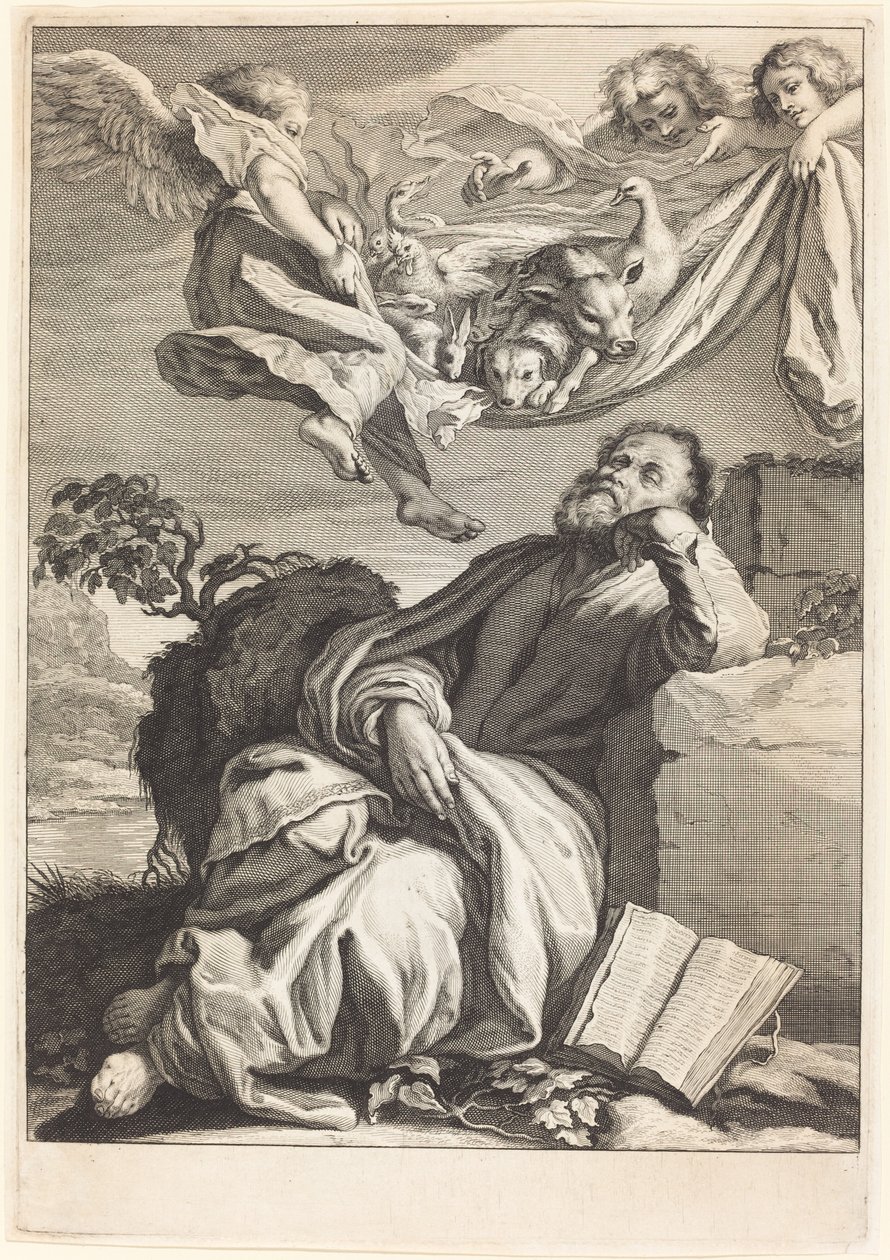 Il sogno di San Pietro da Jeremias Falck after Johann Liss