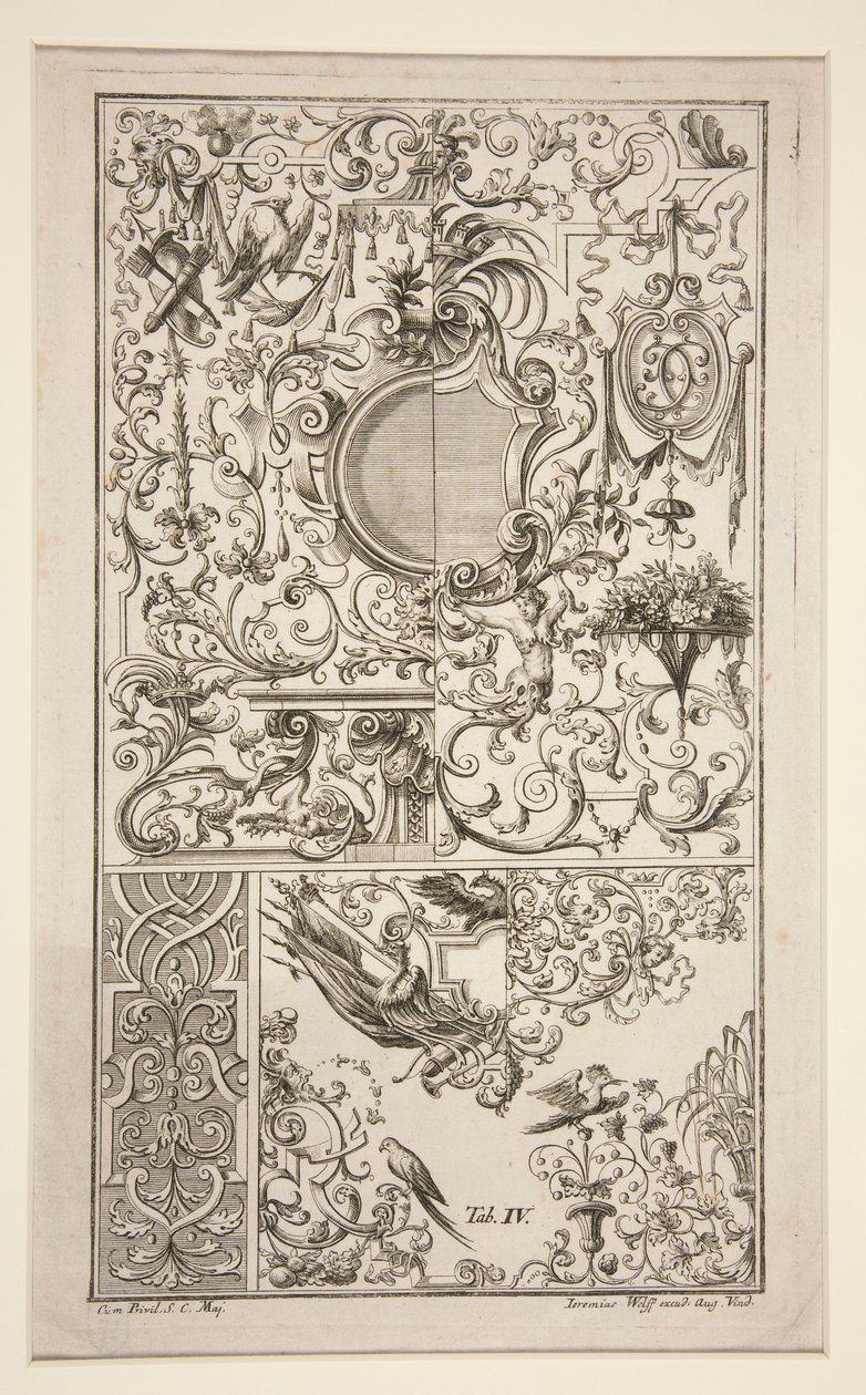 Disegno grottesco ornamentale da Jeremias Wolff