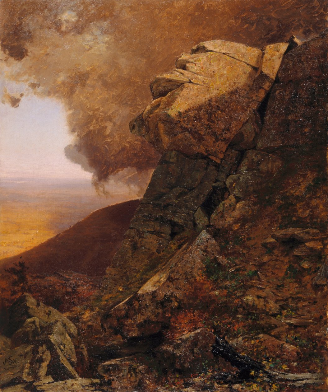Una scogliera nei Katskills da Jervis McEntee