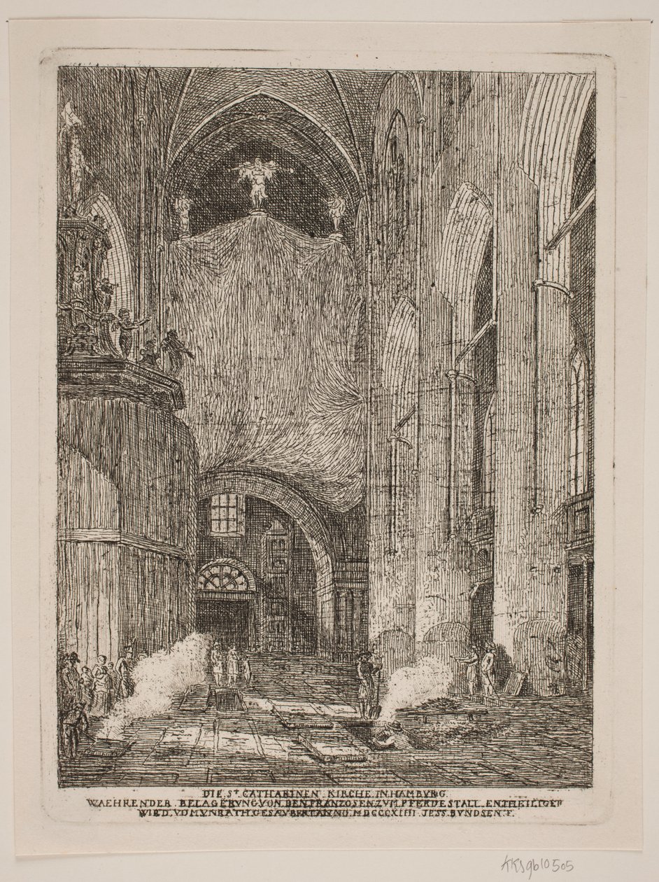Interno della chiesa di Santa Caterina ad Amburgo da Jes Bundsen