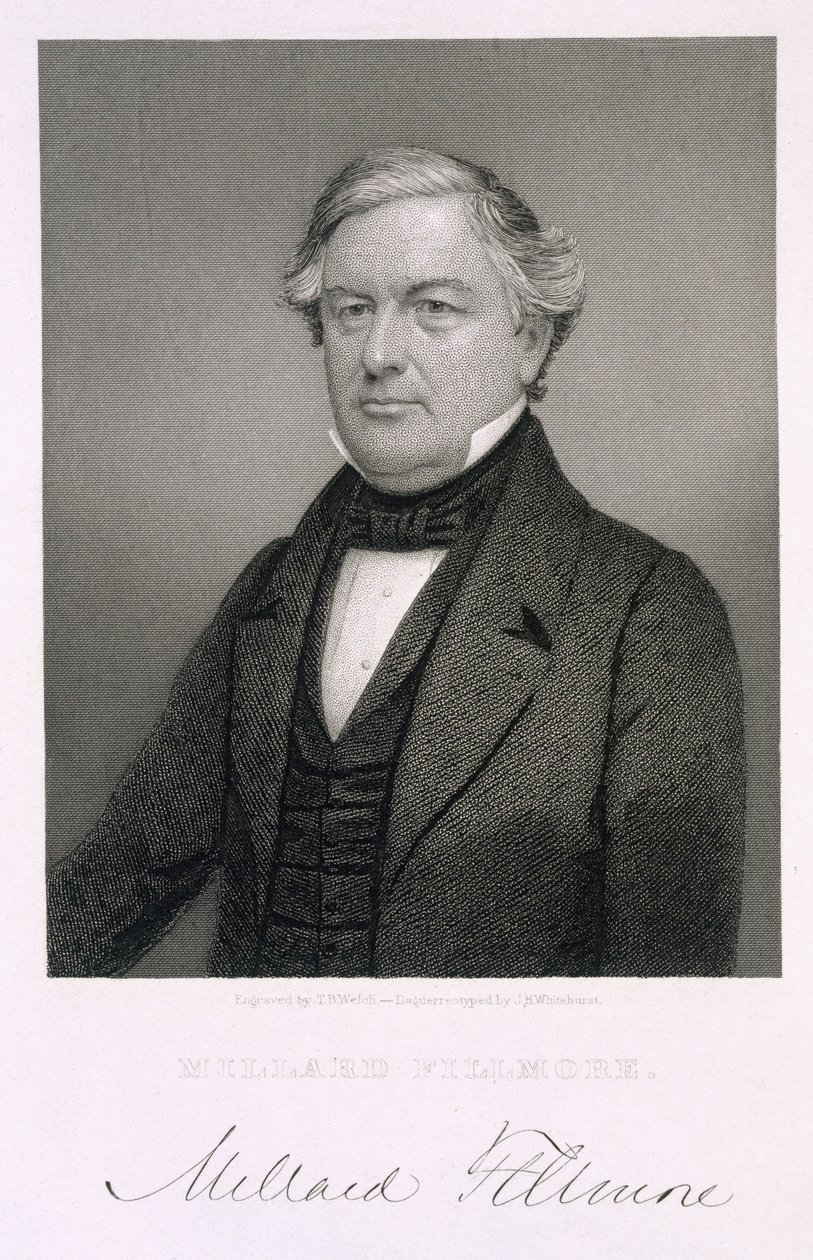 Millard Fillmore, inciso da Thomas B. Welch (1814-74) dopo un dagherrotipo da Jesse H. Whitehurst