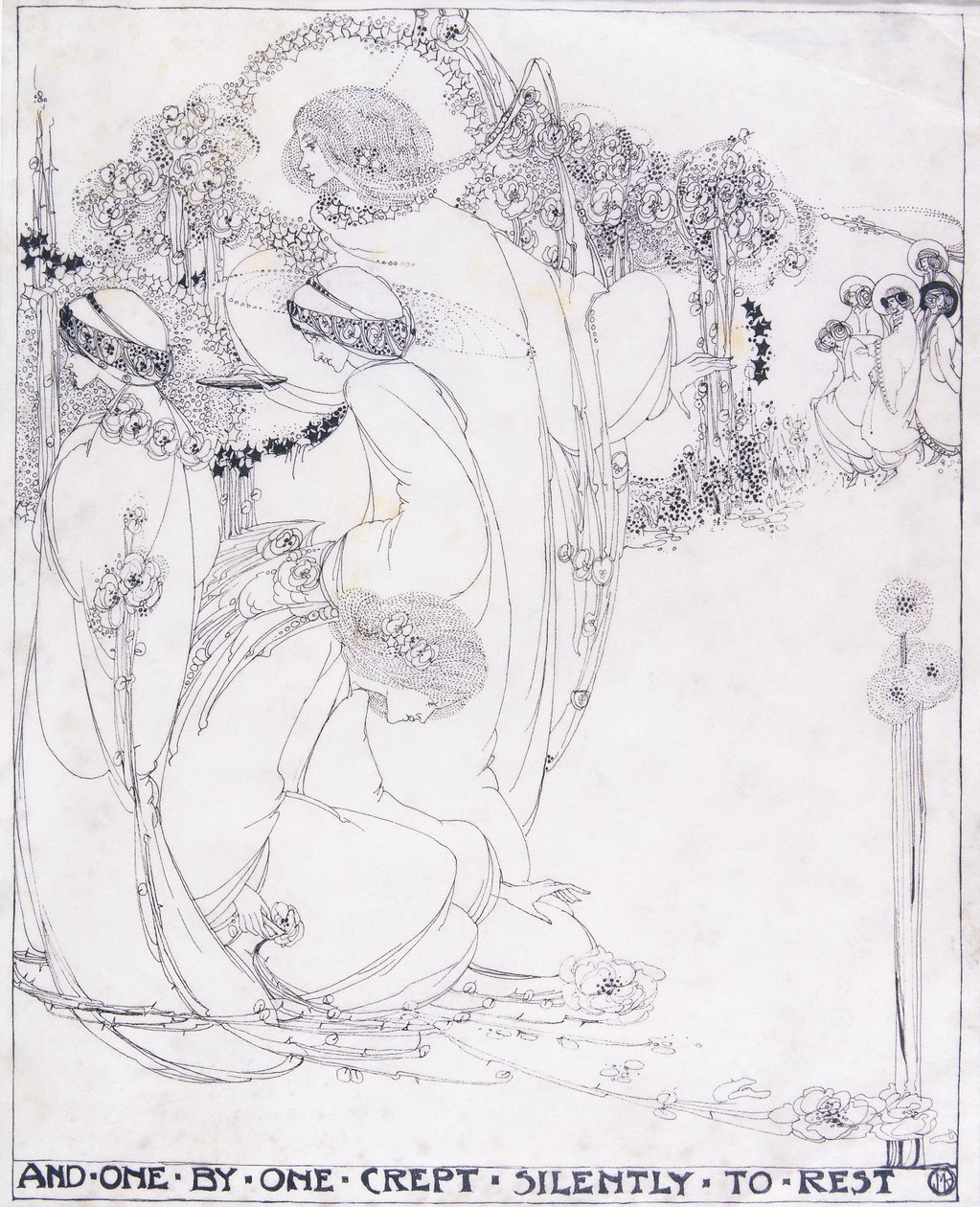 E uno per uno si addormentarono silenziosamente, c.1902-3 da Jessie Marion King