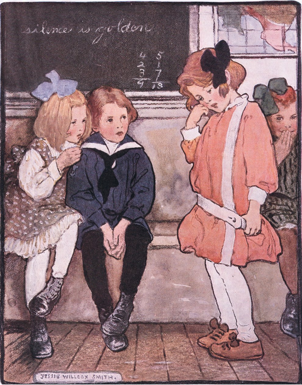 Scese dalla piattaforma, ancora cercando di trattenere le lacrime da Jessie Willcox Smith