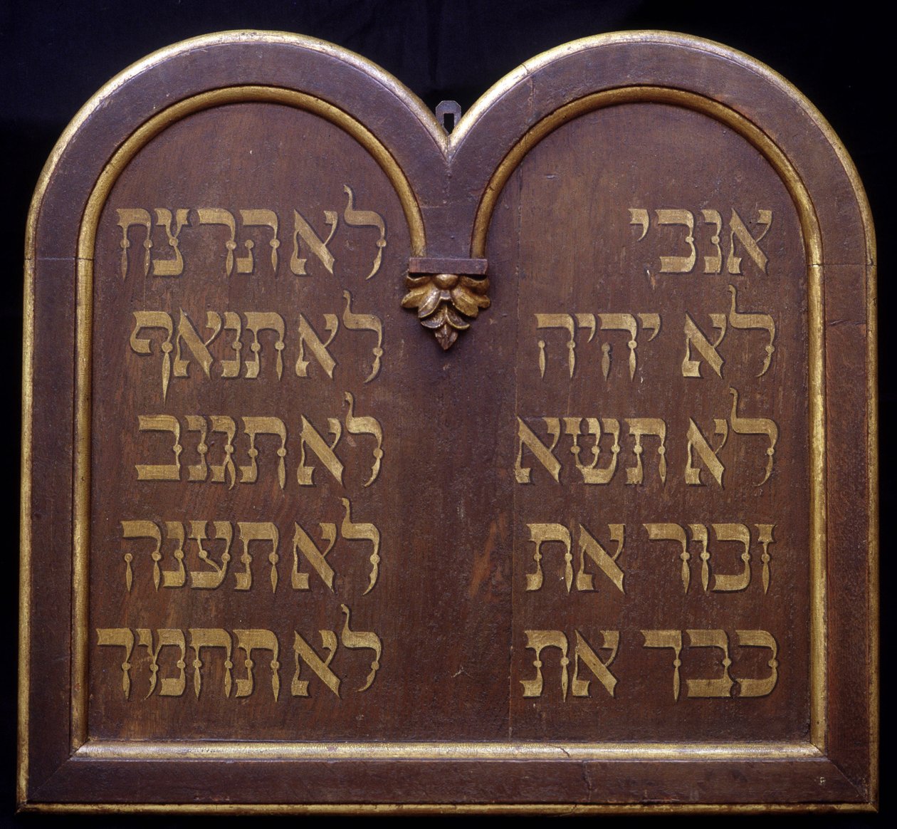 Tavola della Legge o Decalogo. Sinagoga di Bergheim (Alsazia). XIX secolo da Jewish School