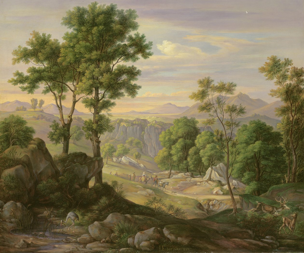 Paesaggio italiano, 1845 da Joachim Faber
