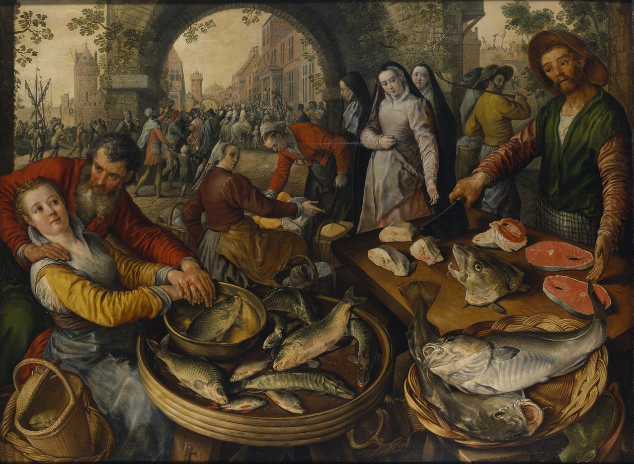 Mercato del pesce con Ecce Homo da Joachim Beuckelaer