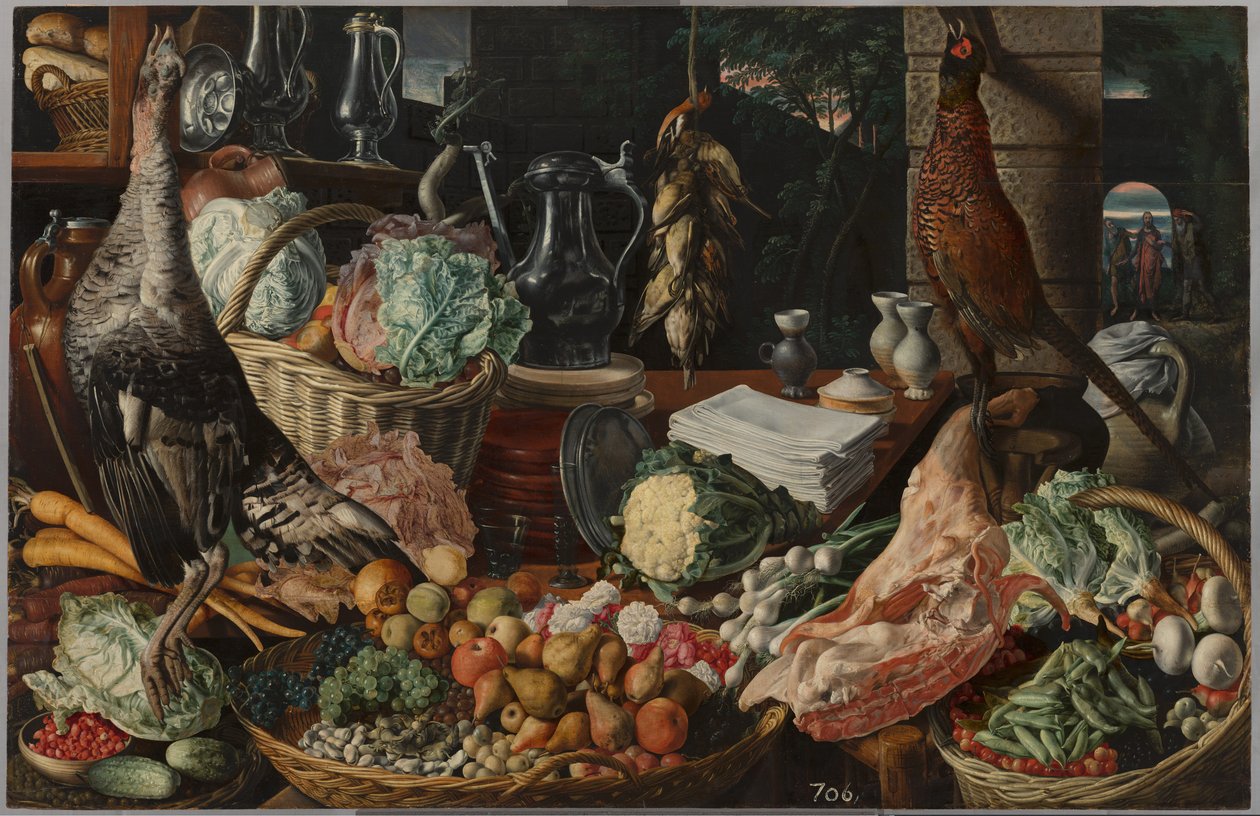 Scena di cucina con Cristo a Emmaus da Joachim Beuckelaer
