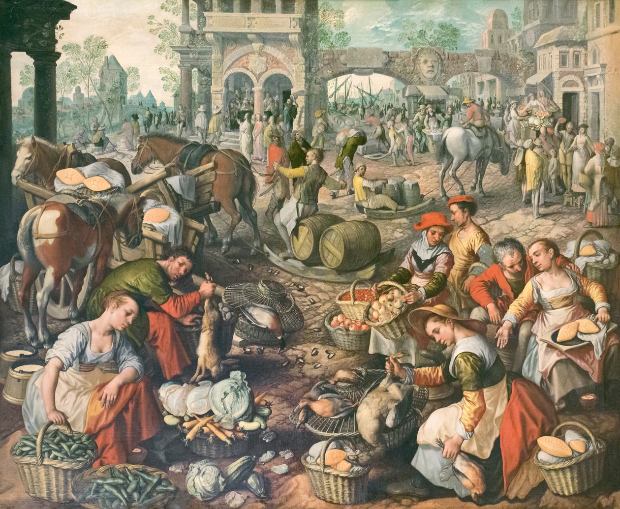 Piazza del mercato, Joachim Beuckelaer da Joachim Beuckelaer