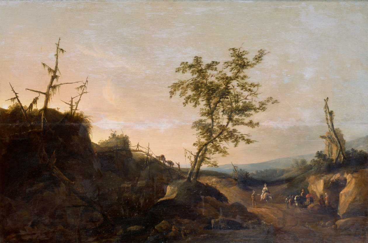 Viaggiatori in un paesaggio da Joachim Govertsz Camphuysen