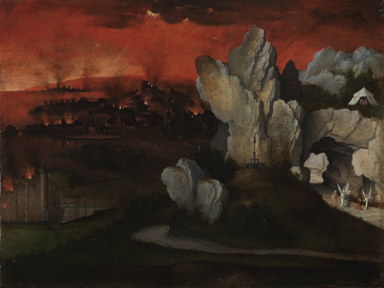Paesaggio con la distruzione di Sodoma e Gomorra da Joachim Patinir