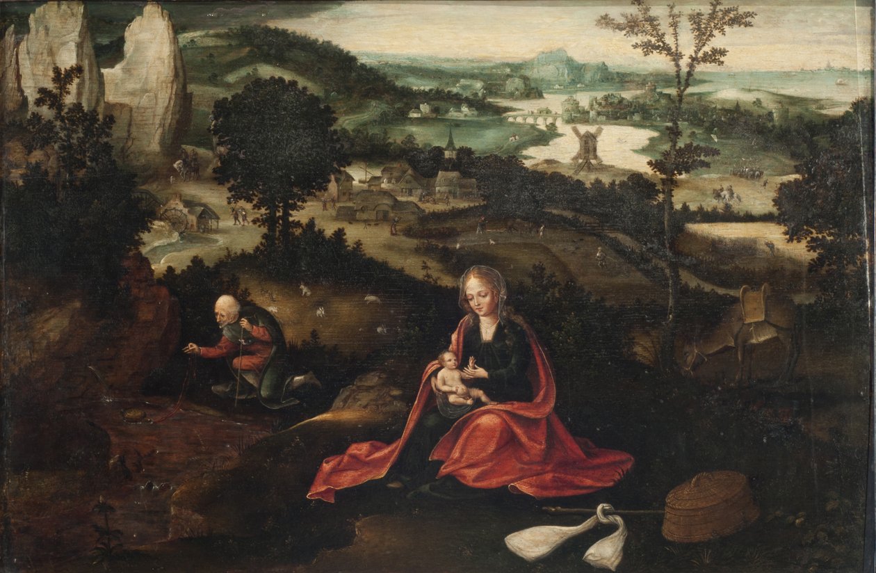 Il riposo durante la fuga in Egitto da Joachim Patinir
