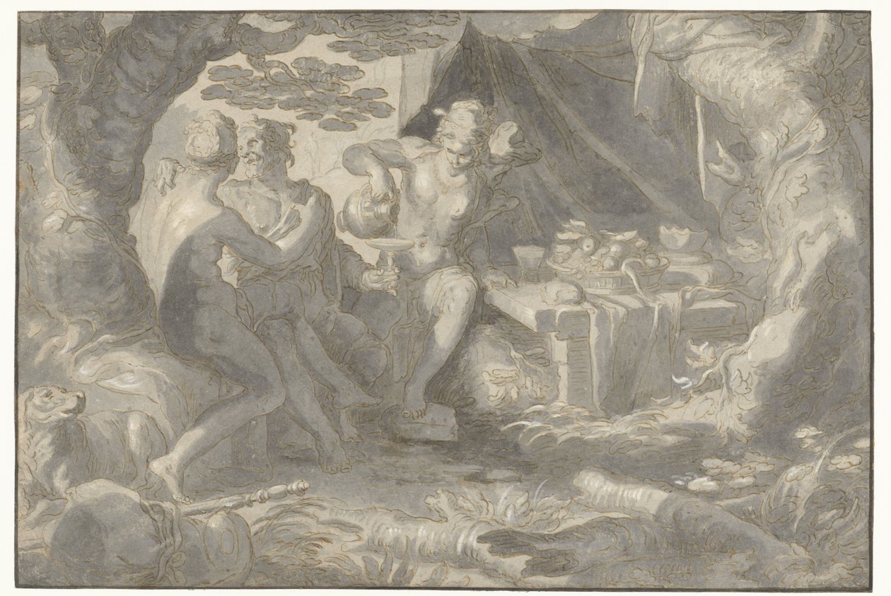 Lot e le sue figlie da Joachim Wtewael or Utewael