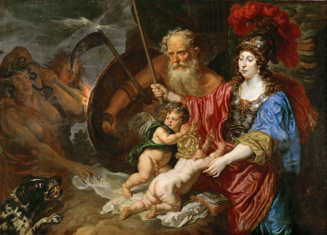 Barocco: Minerva e Saturno che proteggono l