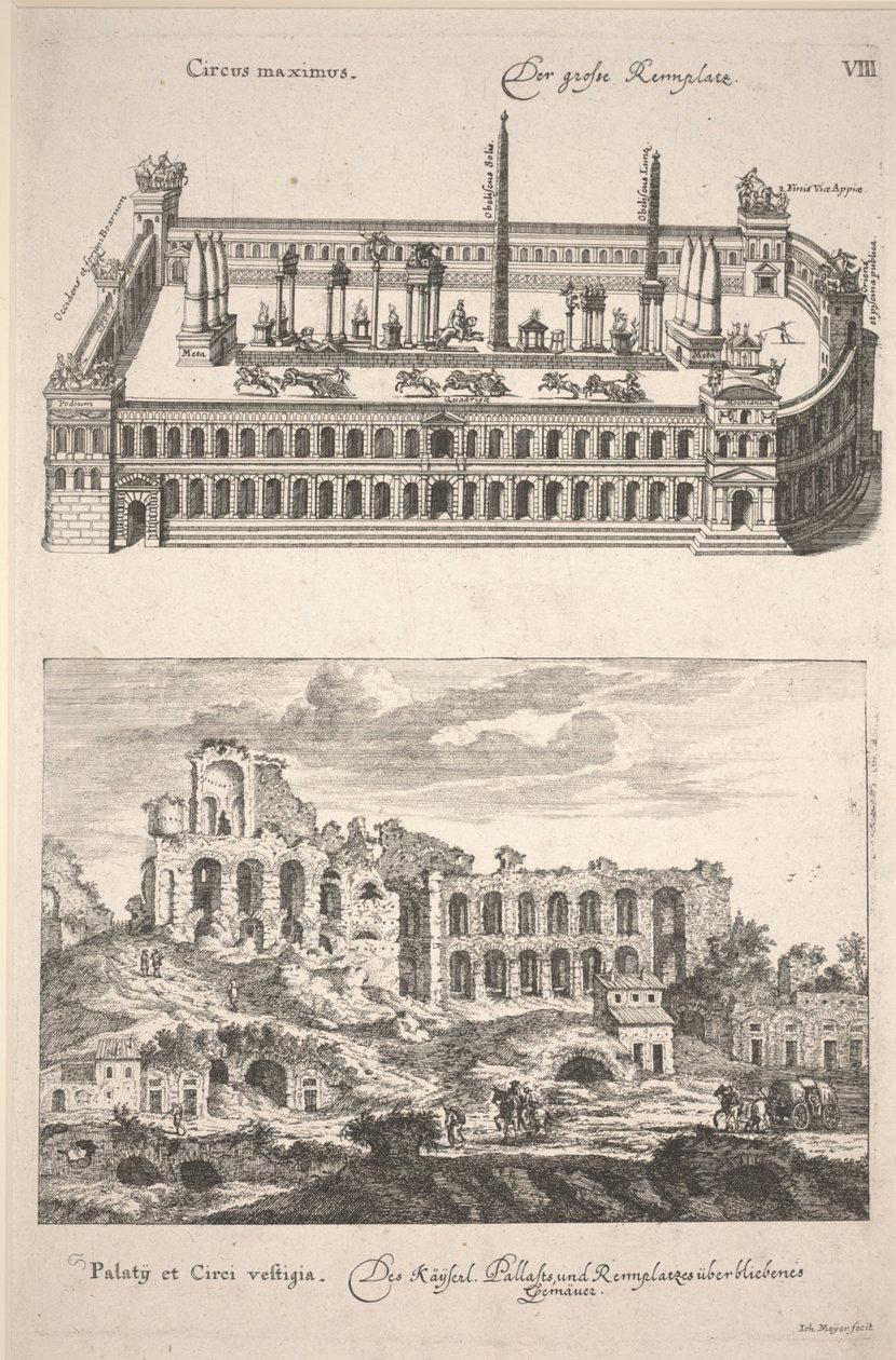 Illustrazione da "Des Alten and Neuen Roms Grosser Schau-Platz" di Joachim von Sandrart da Joachim von Sandrart