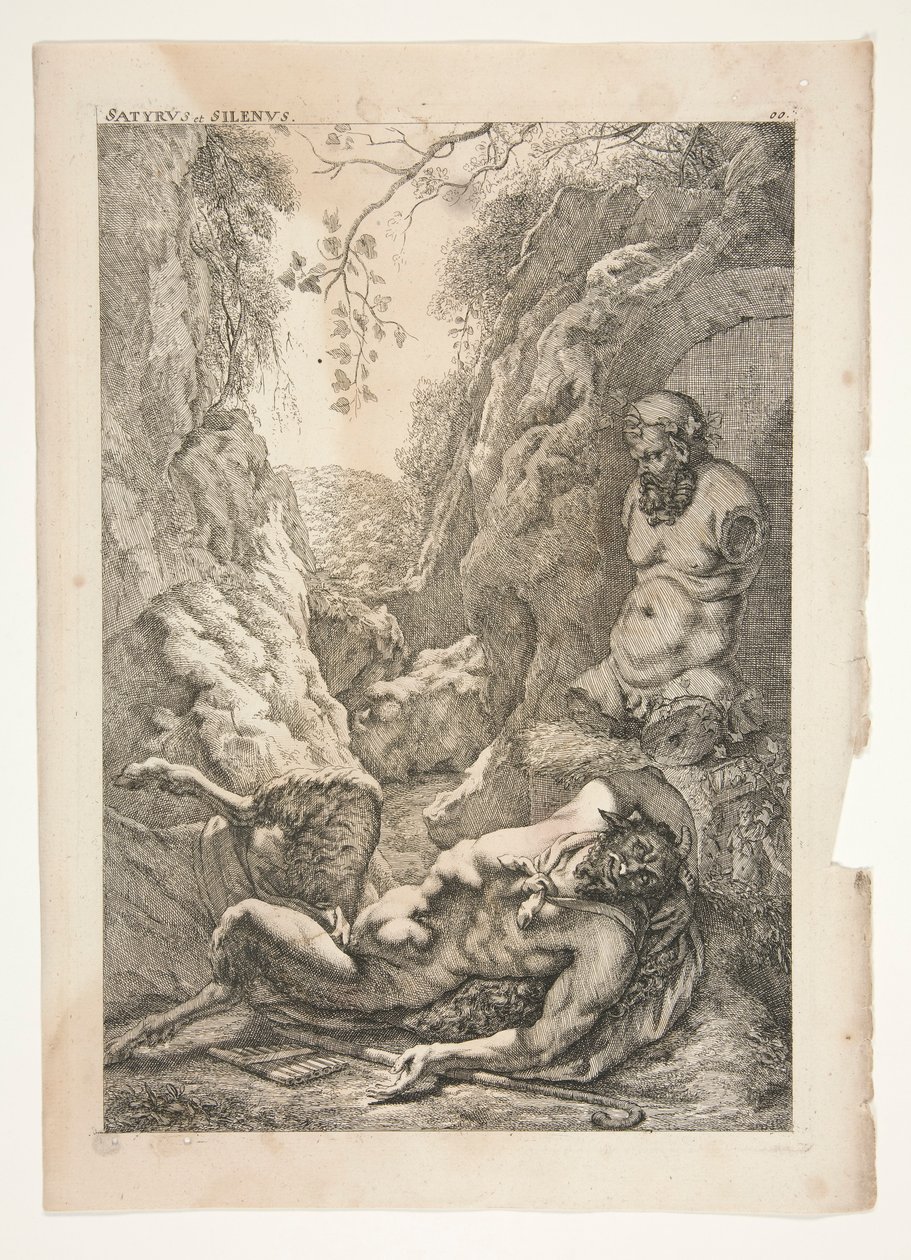 Satiro e Sileno, da Sculpturae Veteris Admirata da Joachim von Sandrart