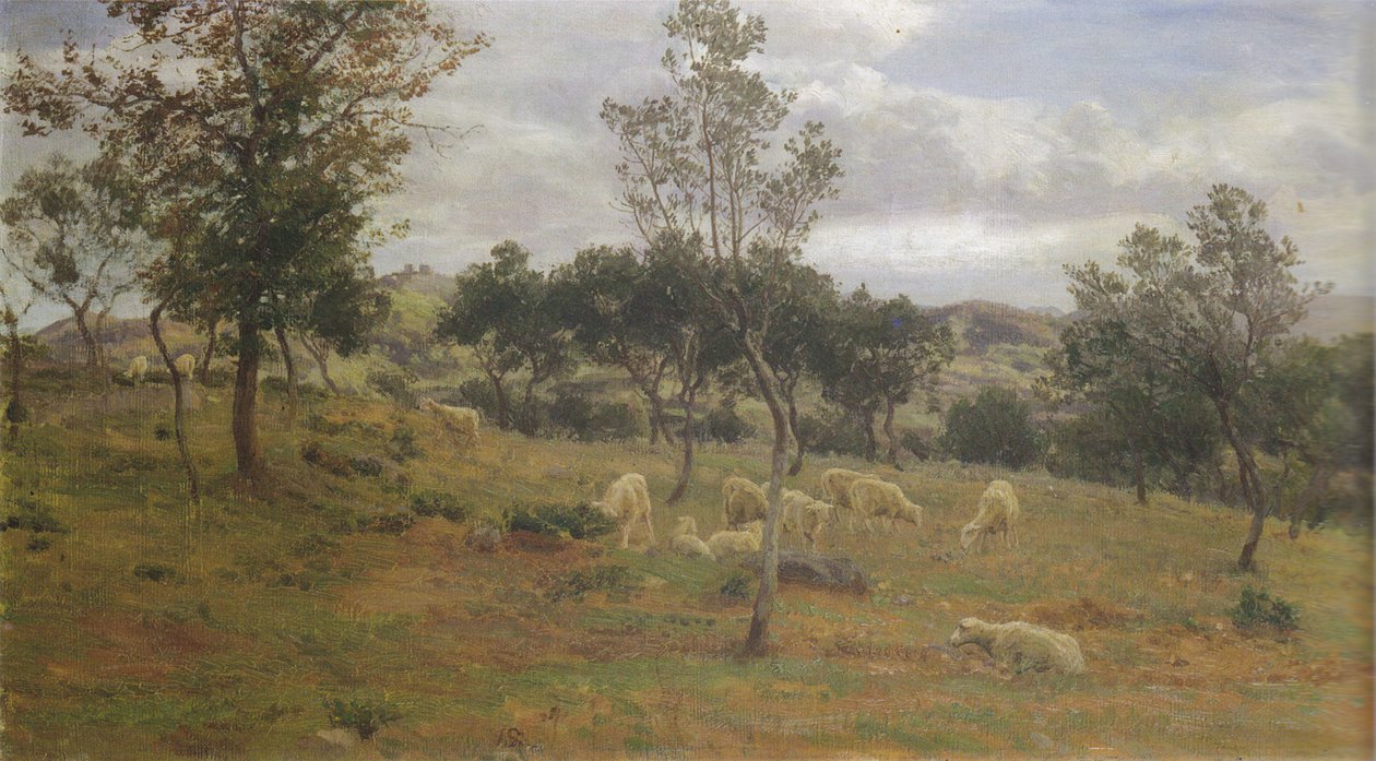 Paesaggio italiano con ulivi da Joakim Frederik Skovgaard