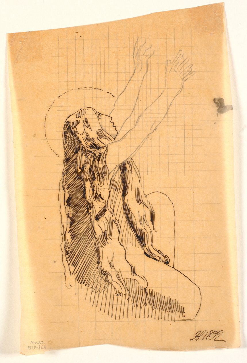 Eva inginocchiata da Joakim Frederik Skovgaard