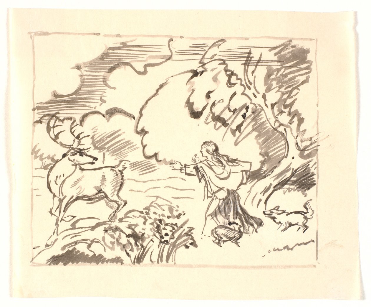 Cavaliere in pelle di cervo da Joakim Frederik Skovgaard
