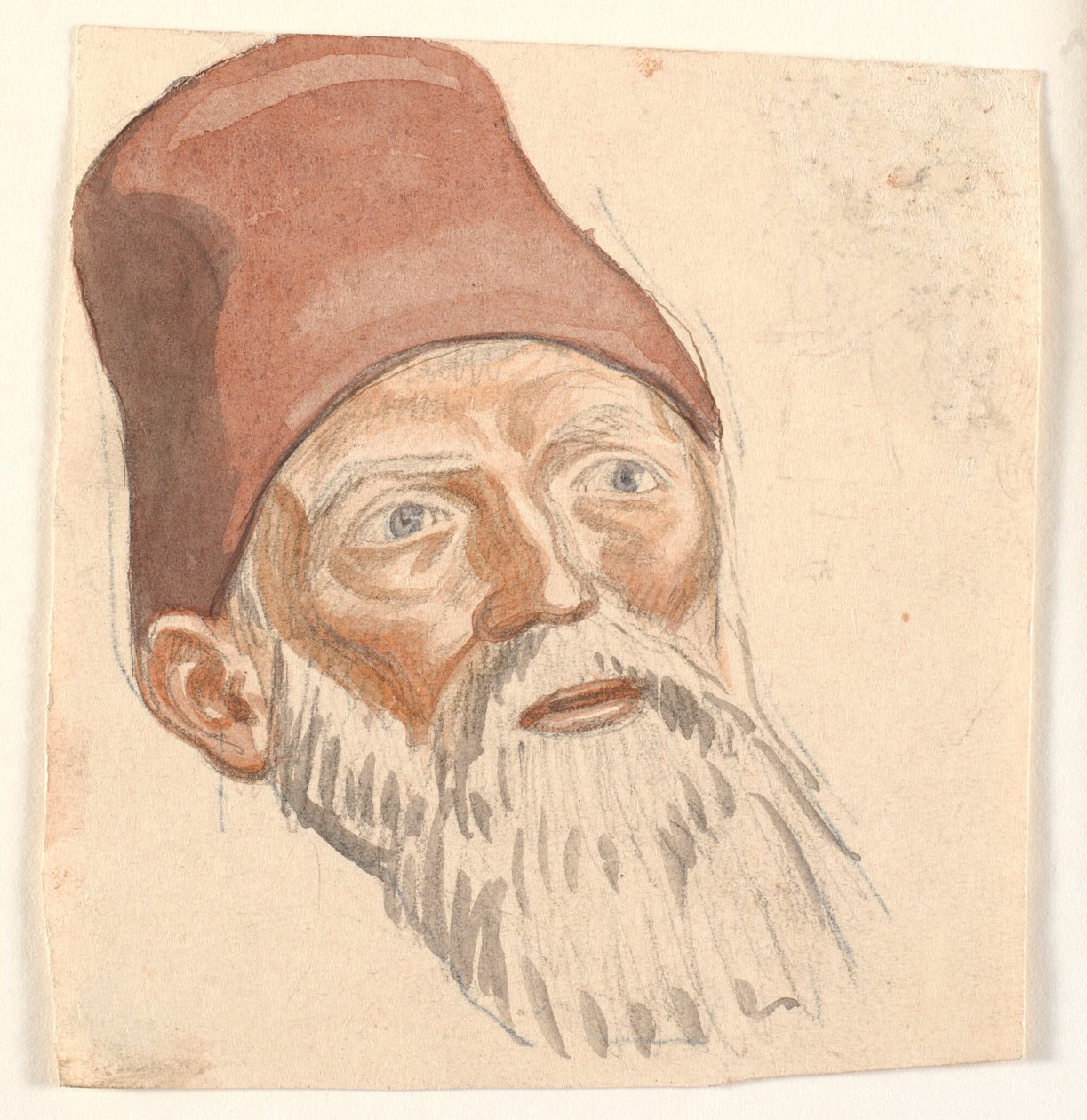 Studio della testa di un vecchio barbuto da Joakim Frederik Skovgaard