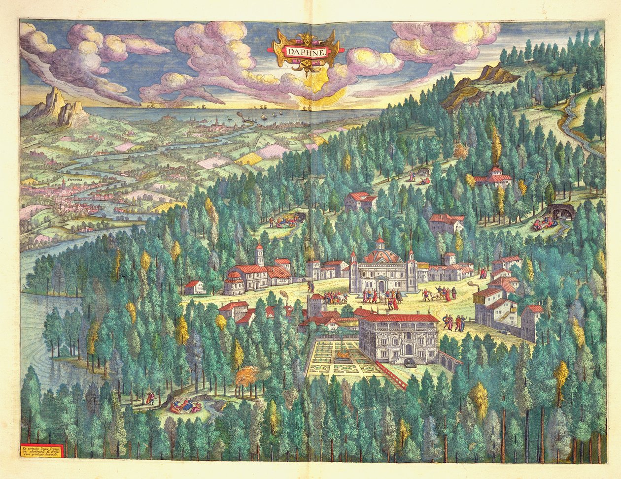 Mappa antica di Daphne dall