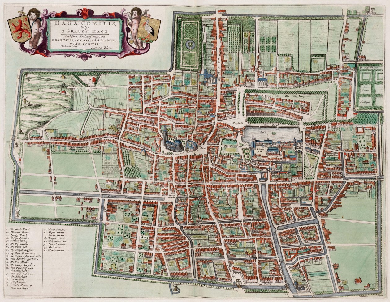 Mappa di Den Haag da Joan Blaeu
