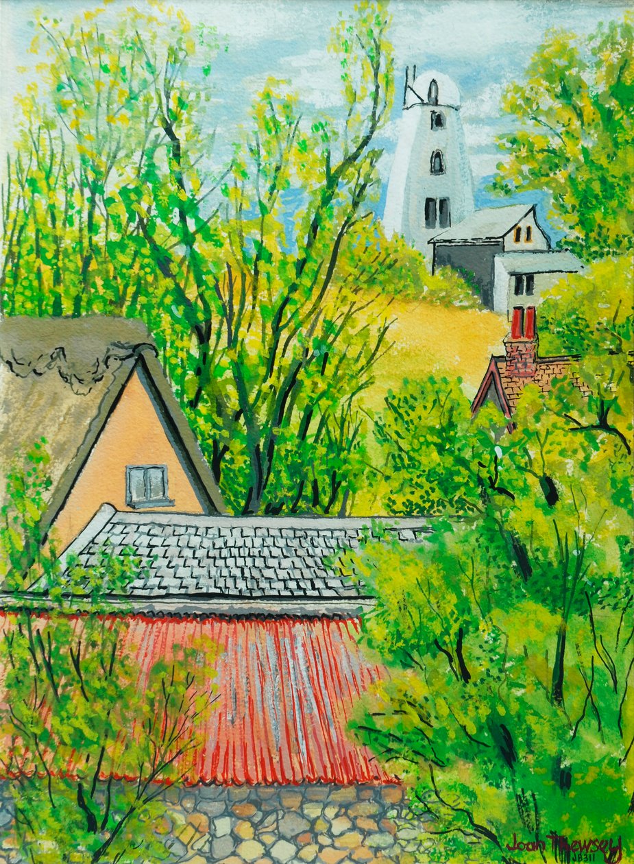 Veduta dalla finestra di Cynthia, Dalham, Suffolk da Joan Thewsey
