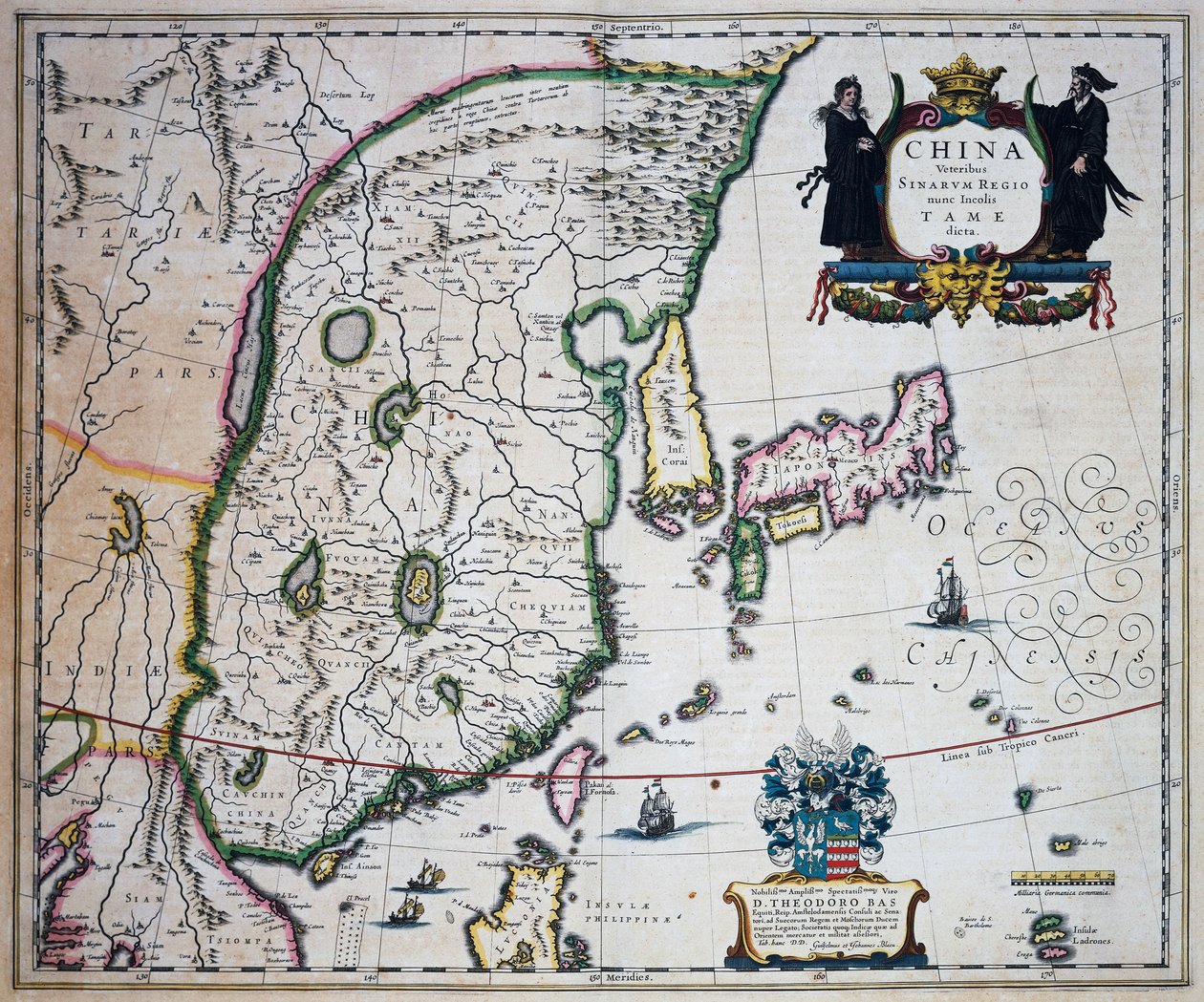 Mappa della Cina, di Joan Blaeu (1596-1673) da Joan Blaeu