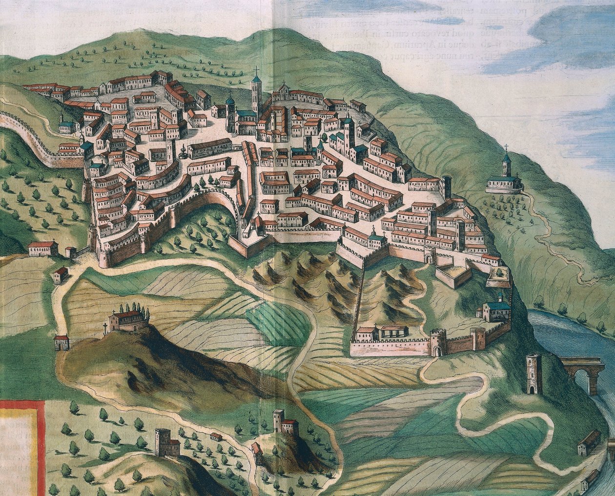 Mappa di Narni da Theatrum civitatum et admirandorum Italiae di Joan Blaeu, incisione da Joan Blaeu
