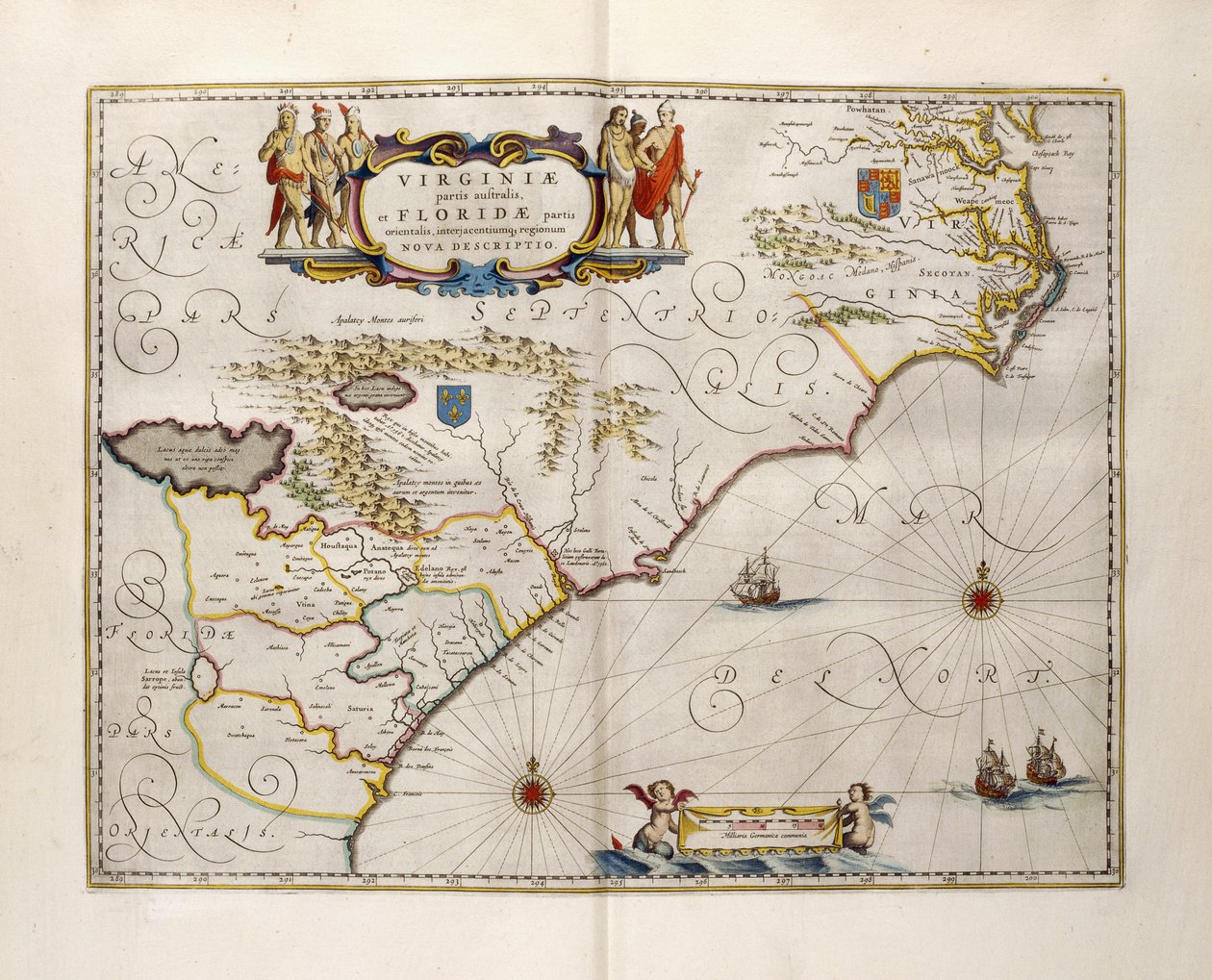 Mappa della Virginia e della Florida, 1667 da Joan Blaeu