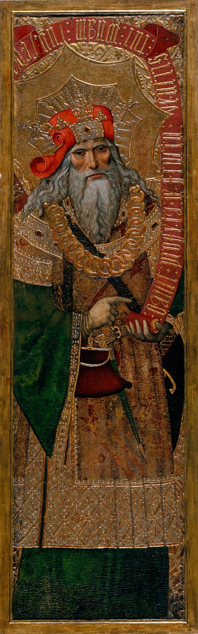 Davide - Dipinto di Joan Gasco (attivo 1500-1529) - c. 1500 - Tempera su pannello - 210,8x60 - Museo Nazionale d
