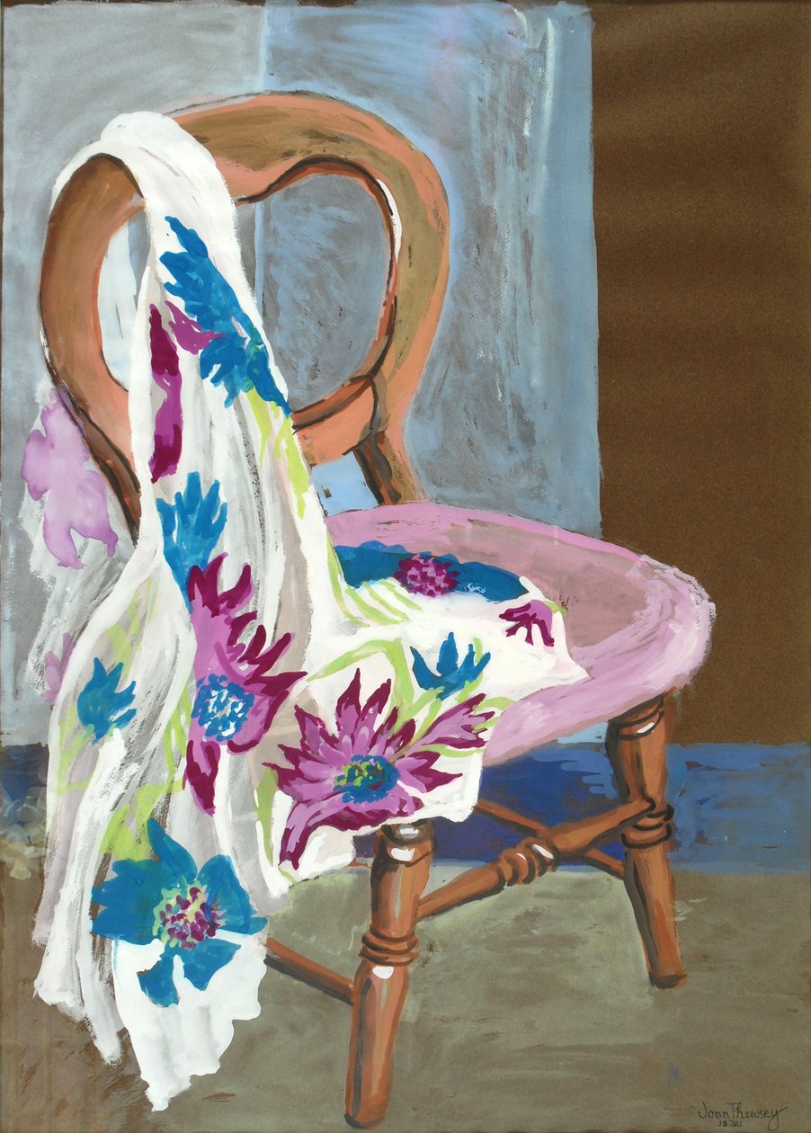 Sedia e tessuto decorato, 2000 da Joan Thewsey