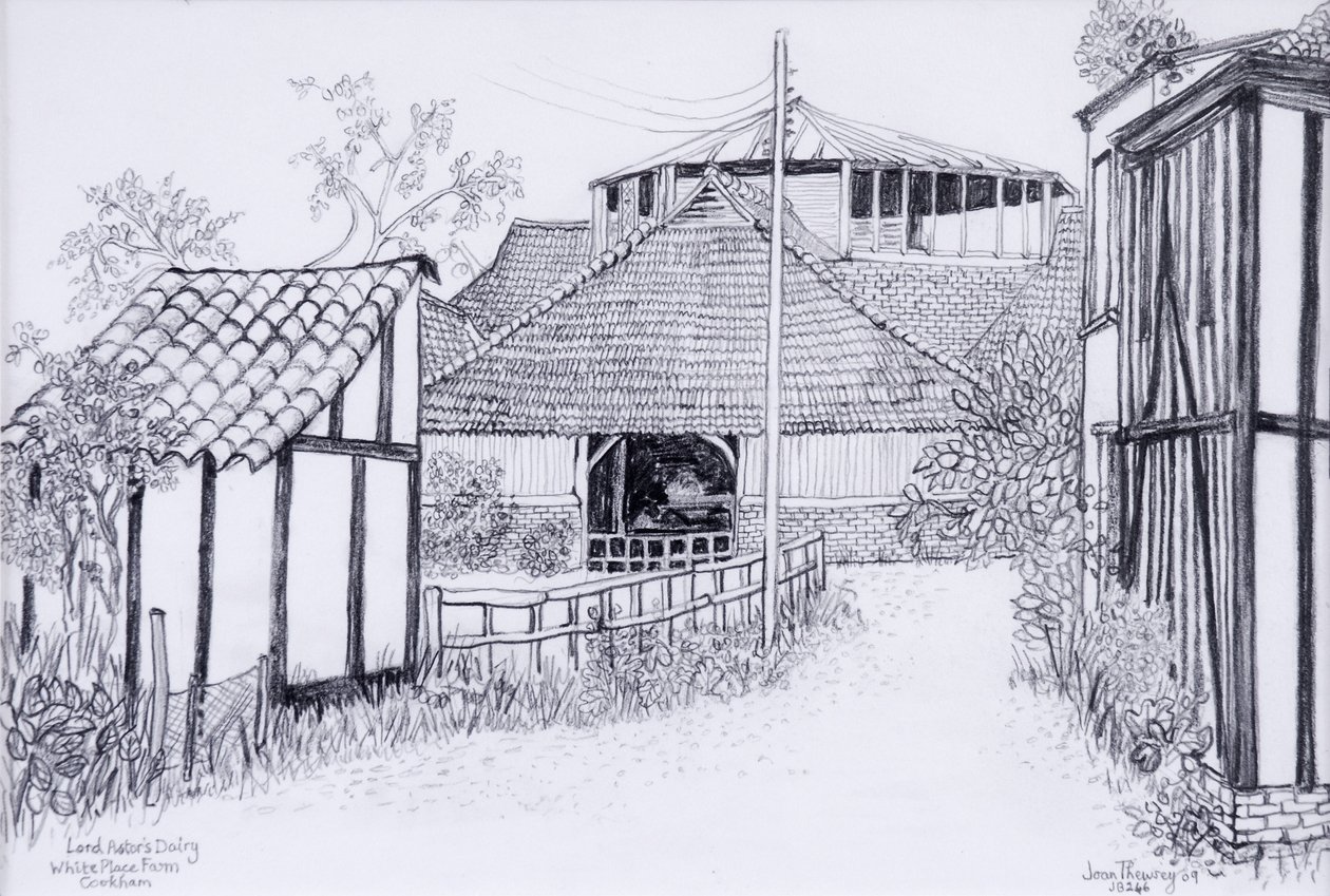 Caseificio di Lord Astor, White Place Farm, Cookham 2012 da Joan Thewsey
