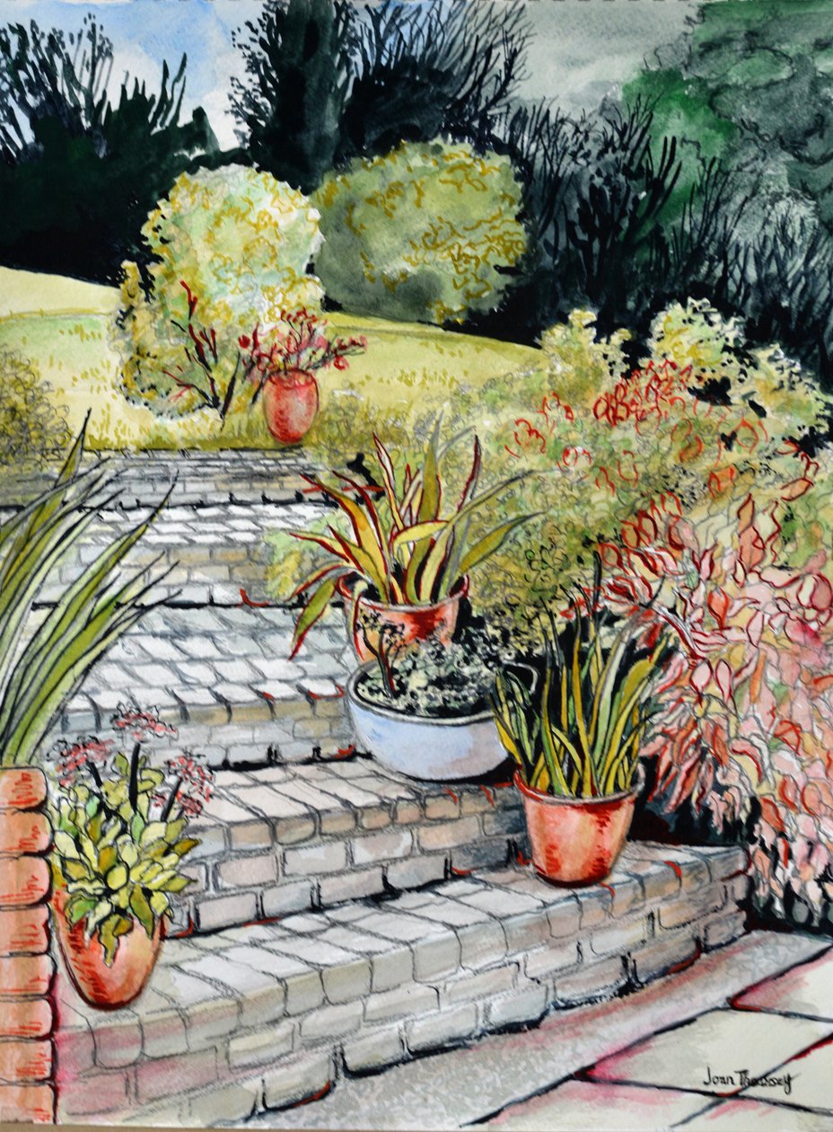 Scalini verso il giardino, 2014 da Joan Thewsey