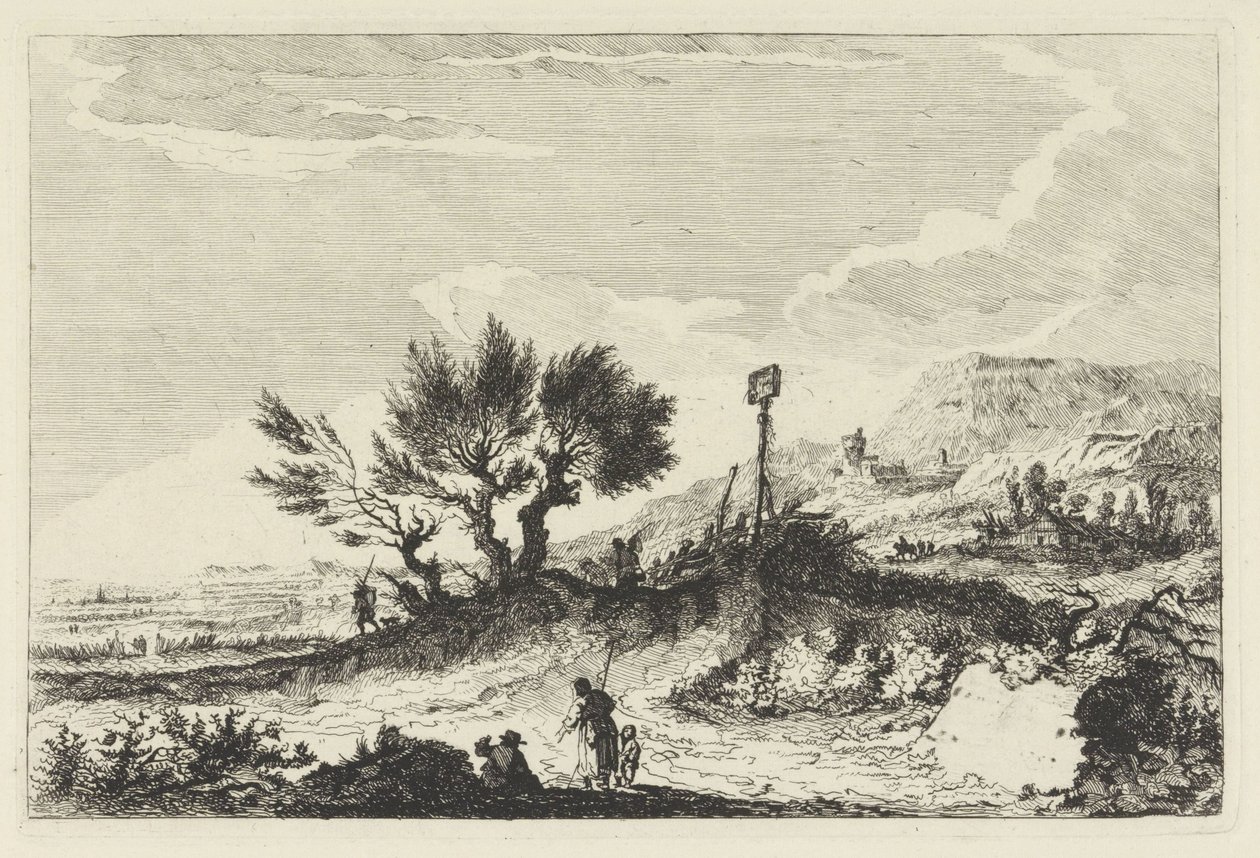 Paesaggio montuoso con escursionisti da Joannes Bemme
