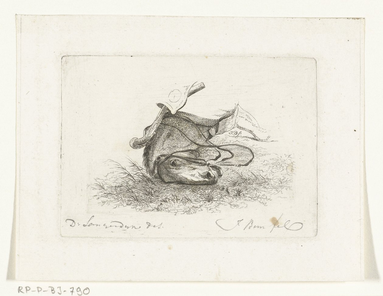 Testa di cavallo di cavallo sdraiato da Joannes Bemme