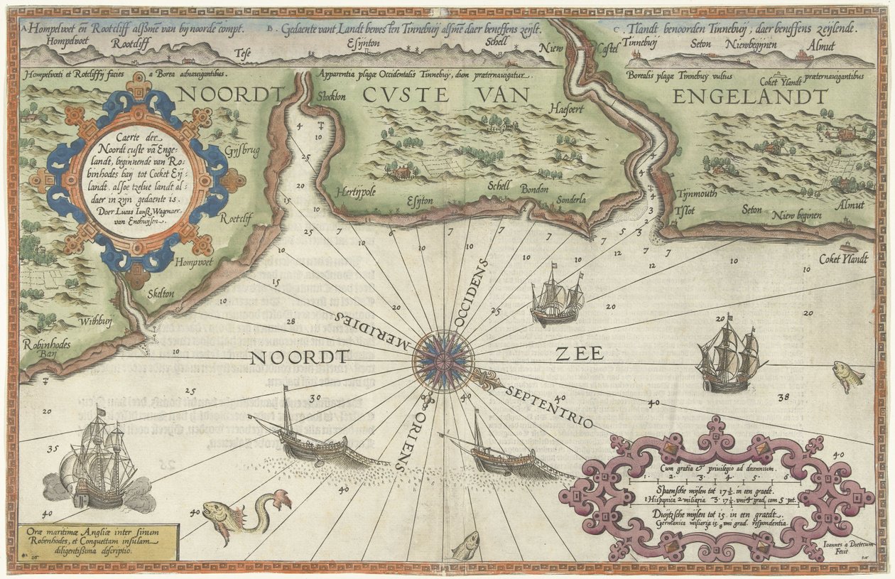 Mappa della costa nord dell