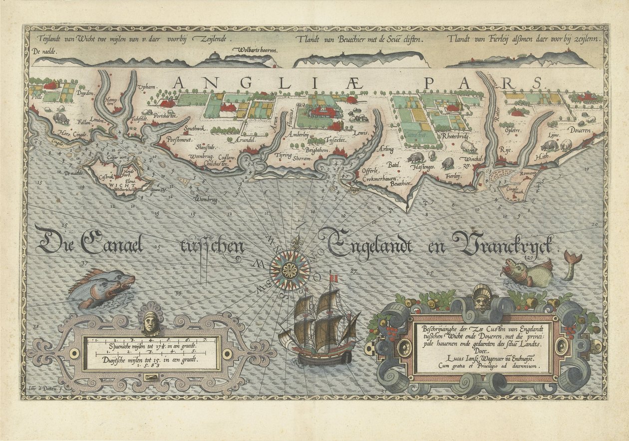 Mappa della costa sud dell