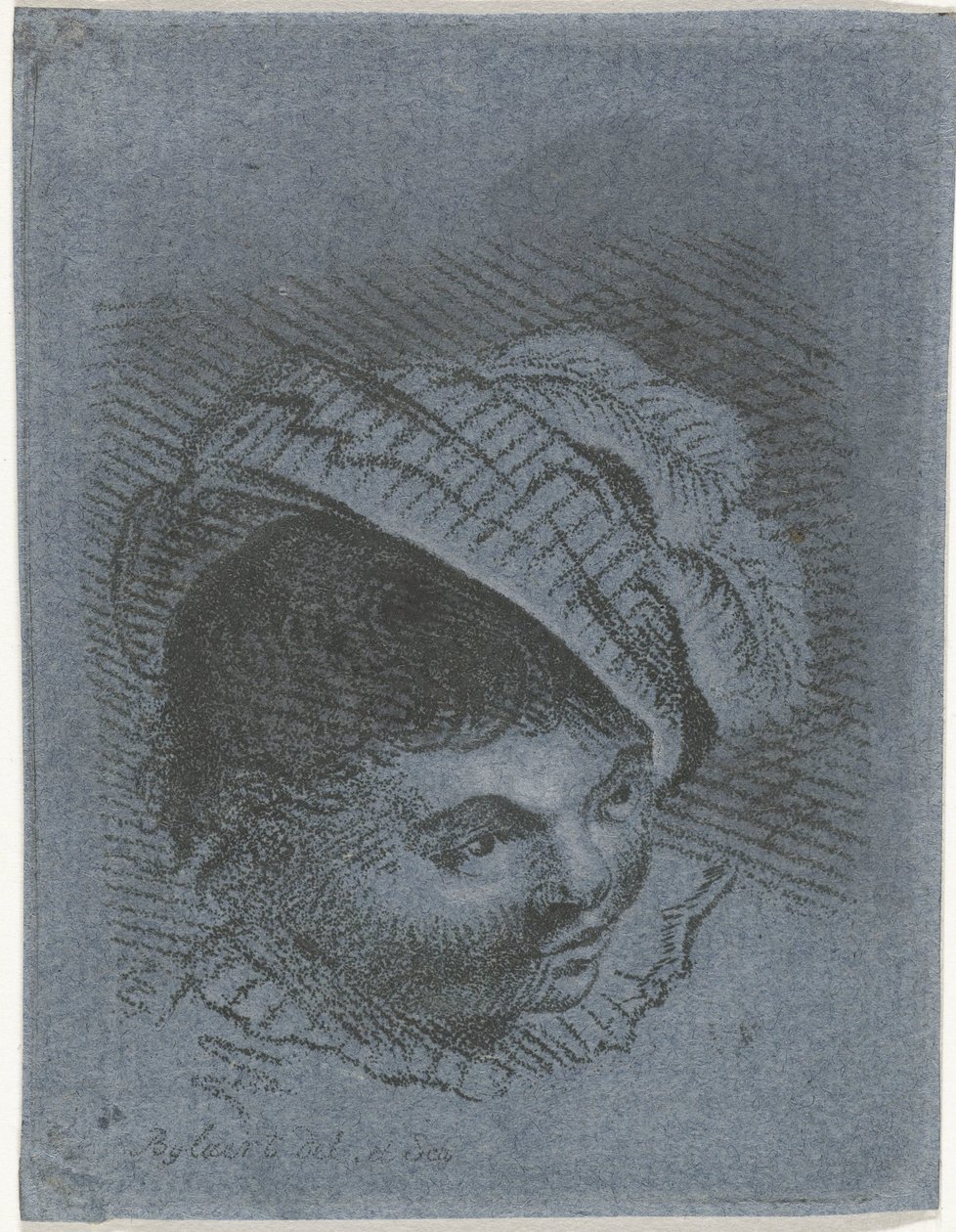Testa di ragazzo con cappello da Joannis Jacobus Bijlaert